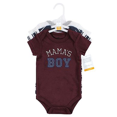 Hudson Baby Infant Boy Cotton Bodysuits, Mamas Boy