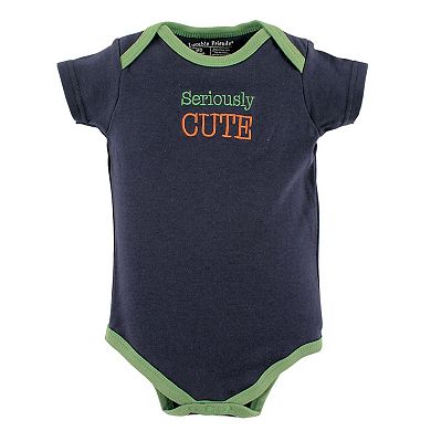 Luvable Friends Baby Boy Cotton Bodysuits 5pk, Dog, 3-6 Months