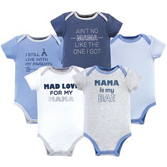 Baby Boy Cotton Bodysuits 5 pk