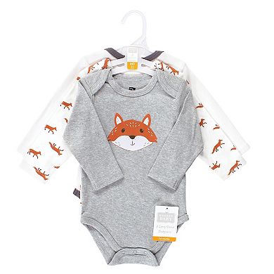 Hudson Baby Infant Boy Cotton Long-Sleeve Bodysuits, Little Fox