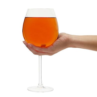 Huge 25oz XL Wine Glass That Holds a Bottle of Wine for Champagne, Mimosas, Holiday Parties, Novelty Birthday Gift (750 ml)