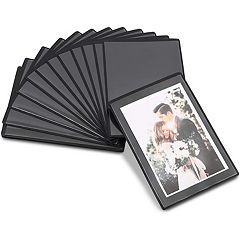 15 Pack 4x6 Black Magnetic Picture Frames for Refrigerator with Clear Cover