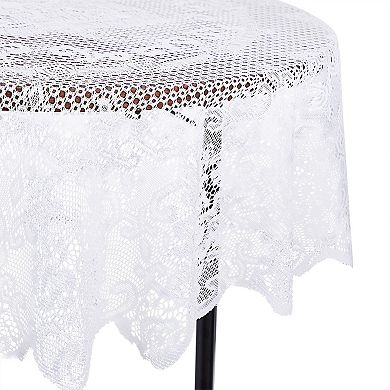 Round Lace Tablecloth for Wedding Party Dining Decorations, 59 Inch