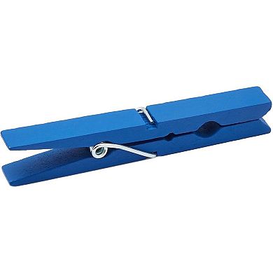 Juvale Clothespins for Hanging (4 in, Navy Blue, 100 Pack)