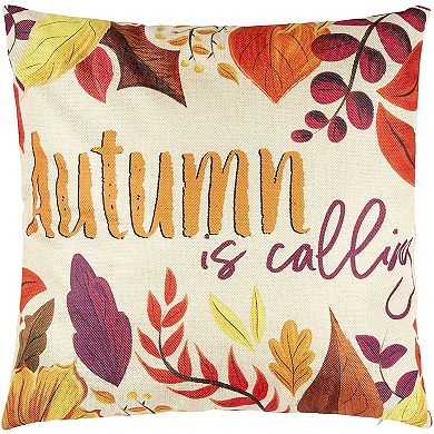 Set of 4 Thanksgiving Throw Pillow Covers with Seasonal Fall Quotes, 4 Autumn Designs (17 x 17 In)