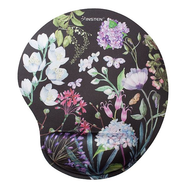 Floral Mouse Pad with Wrist Support Rest, Ergonomic Support, Pain