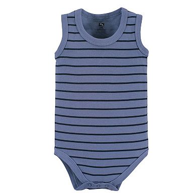 Hudson Baby Infant Boy Cotton Sleeveless Bodysuits 5pk, Sloth, 0-3 Months