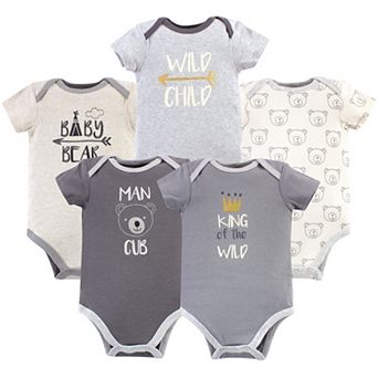 Baby Boy Cotton Bodysuits 5 pk