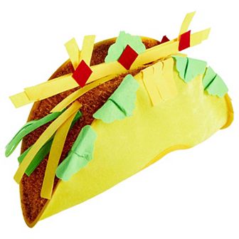 Plush Taco Hat For Cinco De Mayo, Halloween Costume Accessory, Adult Size