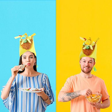 Plush Taco Hat For Cinco De Mayo, Halloween Costume Accessory, Adult Size
