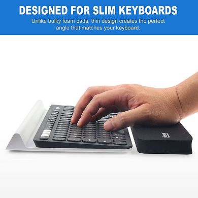 Keyboard Wrist Rest Pad Ergonomic Support for Computer Laptop Typing, Black, 13.8" x 2.8"