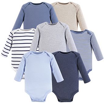 Infant Boy Cotton Long-sleeve Bodysuits 7 pk