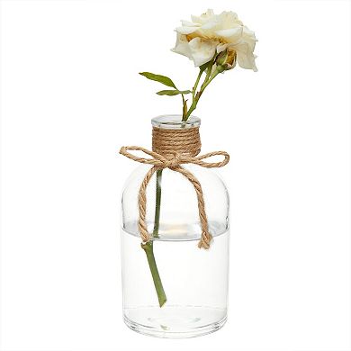 Bud Glass Vases for Centerpieces and Flowers (2.5 x 5.2 In, Clear, 12 Pack)