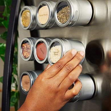 20-pack Magnetic Spice Containers, Spice Tins With Lids And 94 Labels, 3.4 Oz