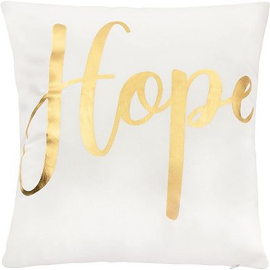 Juvale White Throw Pillow Covers, Blessed, Hope, Believe, and Faith (18 x 18 in, 4 Pack)
