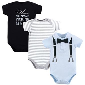 Baby Boy Cotton Bodysuits 3 pk