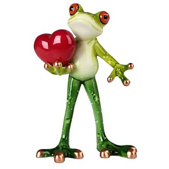 FC Design 6"H Lovely Tree Frog with Red Heart Statue Animal Decoration Figurine Home Room Decor