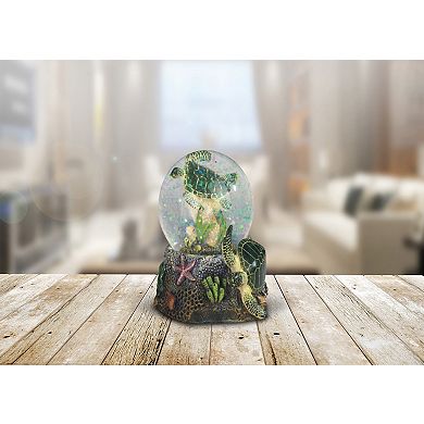 FC Design 3.75"H Green Sea Turtle Glitter Snow Globe Marine Life Animal Statue Decoration Figurine Home Room Decor