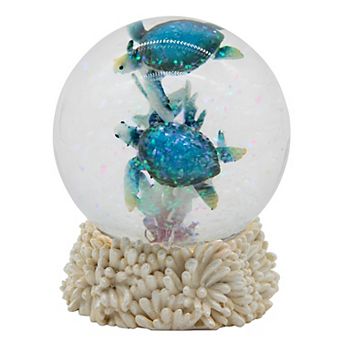 FC Design 4"H Blue Sea Turtle Glitter Snow Globe Marine Life Animal Statue Decoration Figurine Home Room Decor