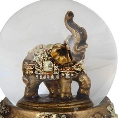 FC Design 3"H Bronze Thai Elephant Glitter Snow Globe Statue Decoration Figurine Home Room Decor