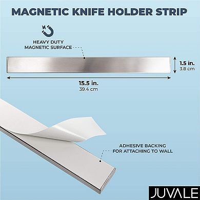 Wall Mounted Magnetic Knife Holder Strip (16.5 x 1.6 x 0.6 Inches)