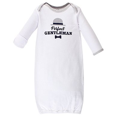 Luvable Friends Baby Boy Cotton Long-Sleeve Gowns 4pk