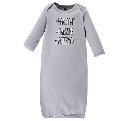 Hudson Baby Infant Boy Cotton Long-Sleeve Gowns 4pk