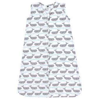 Hudson Baby Infant Boy Cotton Sleeveless Wearable Sleeping Bag, Sack, Blanket, Whales