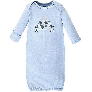 Luvable Friends Baby Boy Cotton Long-Sleeve Gowns 4pk, Little Dude, 0-6 Months