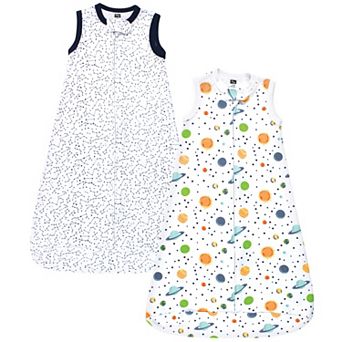 Hudson Baby Infant Boy Interlock Cotton Sleeveless Sleeping Bag, Space