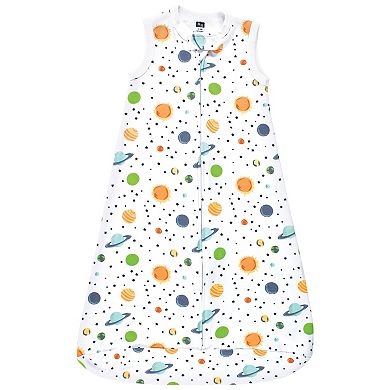 Hudson Baby Infant Boy Interlock Cotton Sleeveless Sleeping Bag, Space