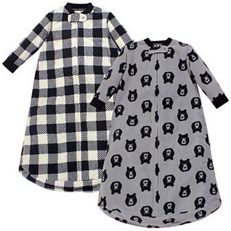 Yoga Sprout Baby Boy Long-Sleeve Fleece Sleeping Bag, Sack, Blanket, Bear, 0-9 Months