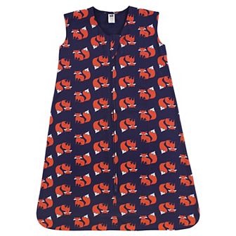 Hudson Baby Infant Boy Cotton Sleeveless Wearable Sleeping Bag, Sack, Blanket, Fox