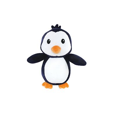 Luvable Friends Infant Boy Plush Bathrobe and Toy Set, Boy Penguin, 0-9 Months