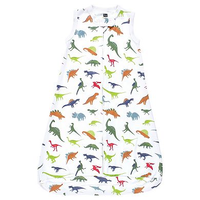 Hudson Baby Infant Boy Interlock Cotton Sleeveless Sleeping Bag, Dinosaurs