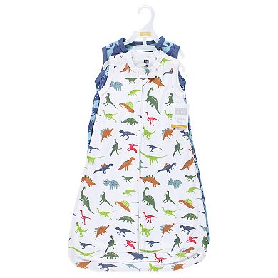 Hudson Baby Infant Boy Interlock Cotton Sleeveless Sleeping Bag, Dinosaurs