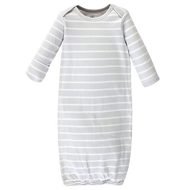 Touched by Nature Baby Boy Organic Cotton Long-Sleeve Gowns 3pk, Boho Fox, 0-6 Months