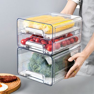 Multi-Functional Drawer, Produce Saver, Organizer Bins, 2 Layers
