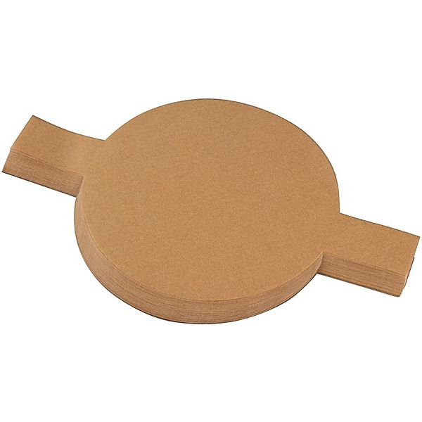 100 Sheets Brown Parchment Paper Rounds with Lift Tabs, 8 inch Nonstick