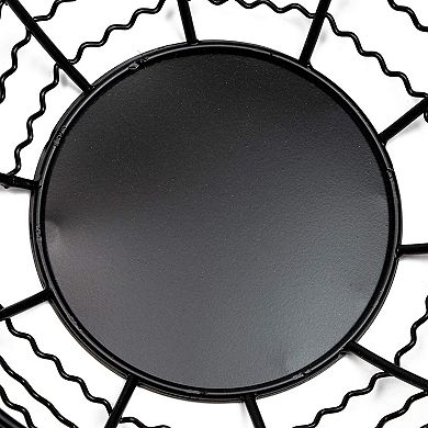 Black Wire Egg Basket Organizer For Kitchen Farmhouse Decoration, 8.2x8.2x4.9"