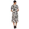 Women's London Times Printed Midi A-Line Dress