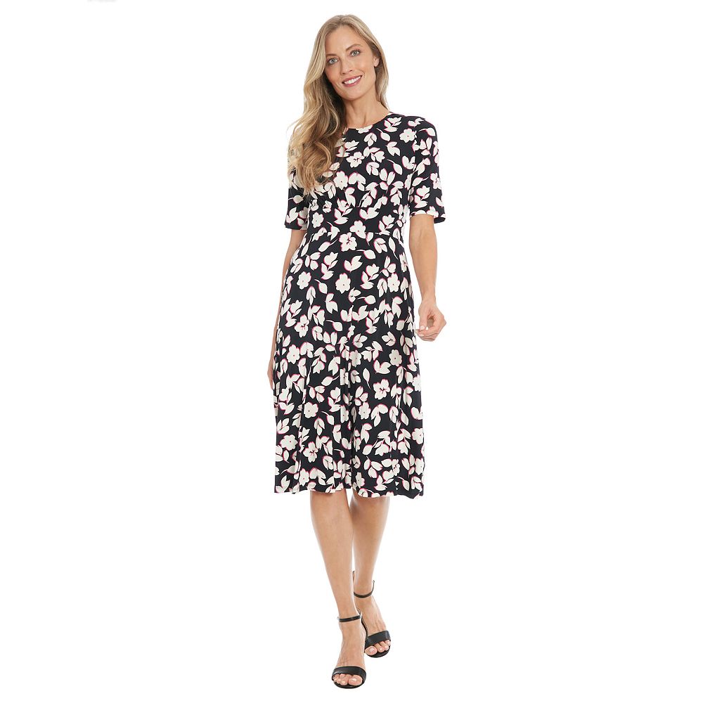 fit & flare a-line dress Fit & Flare A-Line Midi Dress in Vanilla main image 0