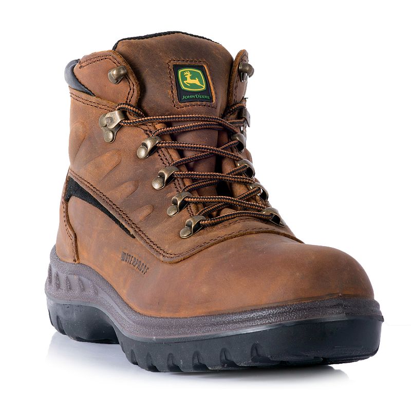 UPC 679145764001 product image for John Deere Men's Waterproof Steel Toe Hiking Boots, Size: 13 MED, Brown | upcitemdb.com