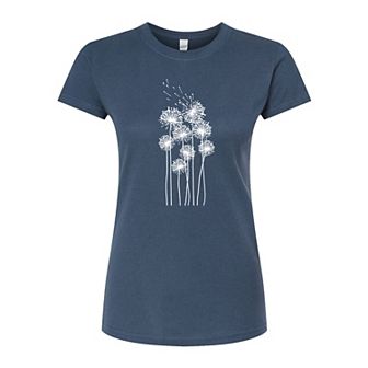 Juniors' Dandelions Fitted Tee