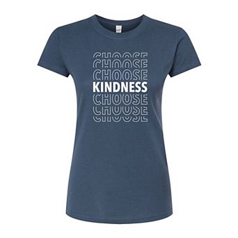Juniors' "Choose Kindness" Fitted Tee