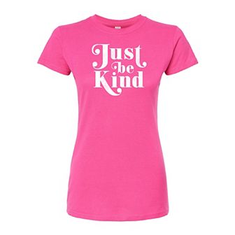 Juniors' "Just Be Kind" Fitted Tee