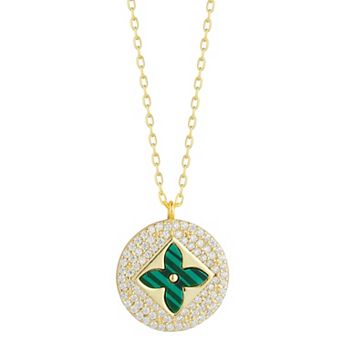 Sunkissed Sterling Sterling Silver Cubic Zirconia Clover Pendant Necklace