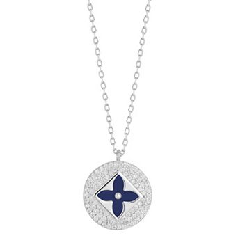 Sunkissed Sterling Sterling Silver Cubic Zirconia Clover Pendant Necklace
