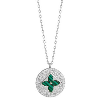 Sunkissed Sterling Sterling Silver Cubic Zirconia Clover Pendant Necklace