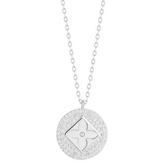 Sunkissed Sterling Sterling Silver Cubic Zirconia Clover Pendant Necklace